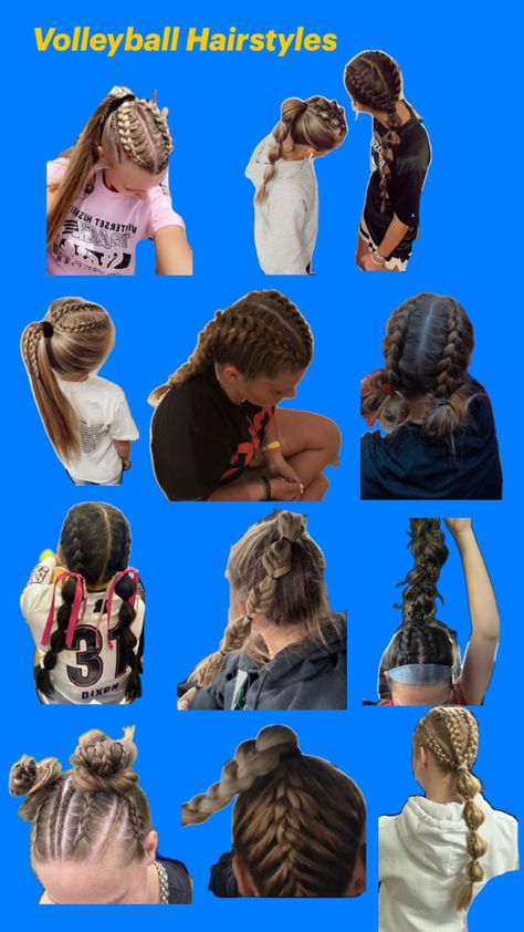 #Hair #Volleyball Volleyball Braids, Cute Volleyball Hairstyles, Volleyball Hairstyles, Pretty Hairstyles, Locs, Hair Inspo, Cute Hairstyles, Volleyball, Braided Hairstyles