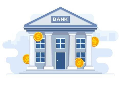 Bank Drawing, Bank Drawing Building, Bank Robbery Illustration, Bank Illustration, Bank Clipart, Bank Vault Illustration, Banking And Finance Background, Banks Building, Building Illustration