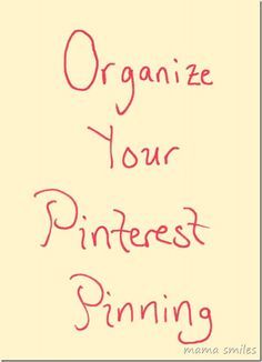 Organize your Pinterest pinning! Organize Pinterest Boards, Pinterest Notes, Christine Stewart, Grow Pinterest Followers, Pinterest Board Names, Rich Pins, Pinterest Help, Simple Plan, Pinterest Followers