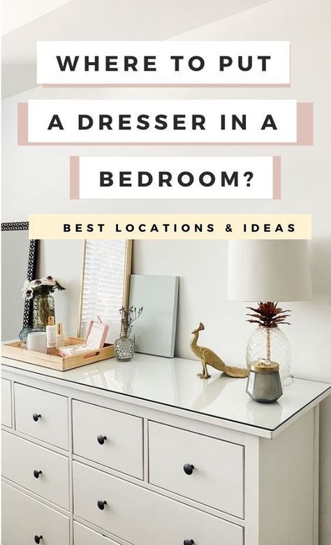 Dresser Arrangement Bedroom, How Much Furniture In A Bedroom, Decorating Bedroom Ideas Master Dressers, Bedroom Decor For Large Rooms, Dresser Functional Decor, How To Arrange Dressers In Bedroom, Where To Place A Dresser In A Bedroom, What Furniture To Put In Bedroom, Dresser By Bed