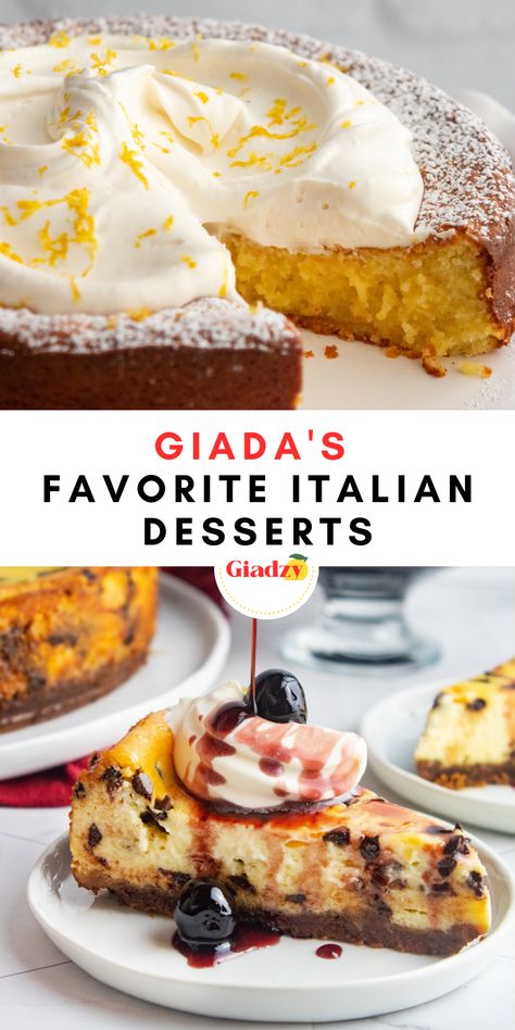 Different Desserts, Italian Desserts Easy, Giada De Laurentiis Recipes, Italian Desserts Traditional, Mascarpone Recipes, Giada Recipes, Dinner Party Desserts, Italian Recipes Dessert, Italian Pastries