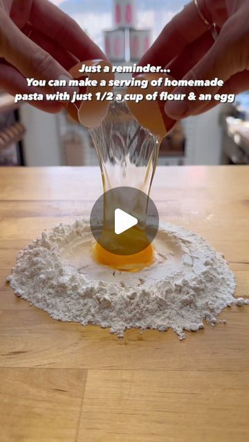 Katie Brooks | buonapastaclub on Instagram: "1 egg per person :) & just a rolling pin needed

It’s National Egg Day 🥚 sharing my egg pasta recipe & new pasta making guide in case you want to celebrate with homemade pasta 🍝 

Recipe:
1 large egg + 1/2 cup ‘00’ flour (sprinkle of salt optional)

💃💃💃 I just launched my brand new FREE Beginners Pasta Making Guide with all my helpful pasta making tips needed to make homemade pasta from scratch! 

Comment KNEAD and I’ll send you my new pasta making guide along with my $20 egg pasta class in case you want a visual or a little one on one help with the process 💛

PS You can find all my online pasta classes plus my favorite pasta tools & ingredients on my AMZ shop in my bio - I make commission when you buy from my shop so it’s much appreciated How To Make Pasta From Scratch, Egg Noodles Recipes, Pasta With Egg, Making Pasta From Scratch, Egg Pasta Recipe, National Egg Day, Make Homemade Pasta, Pasta From Scratch, Homemade Pasta Dough