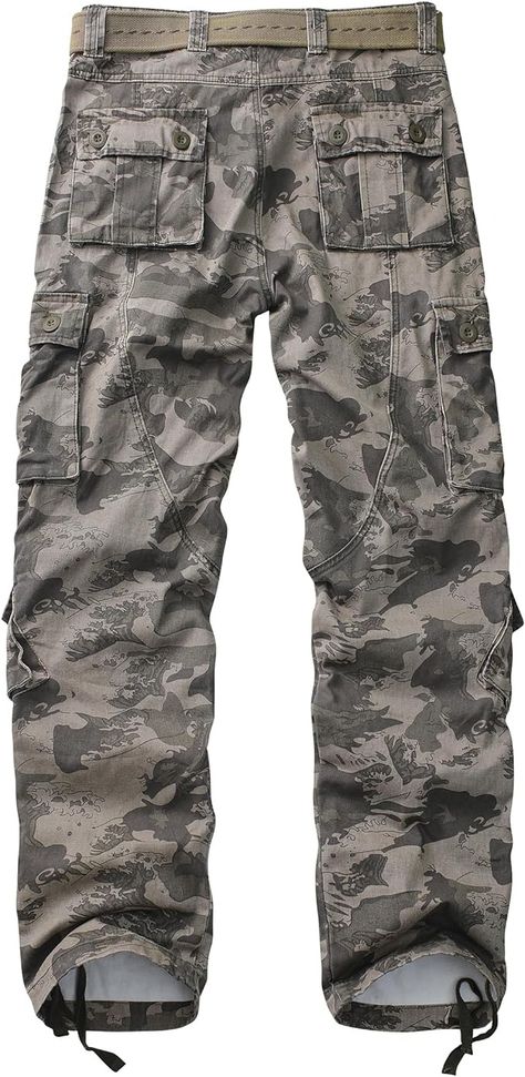 AKARMY Men's Casual Cargo Pants Military Army Camo Pants Combat Work Pants with 8 Pockets(No Belt) Desert Camo 38 at Amazon Men’s Clothing store Camo Pants Outfit Men, Camo Pants Outfit, Casual Work Pants, Mens Tactical Pants, Pants Outfit Men, Casual Cargo Pants, Mens Work Pants, Military Pants, Army Camo