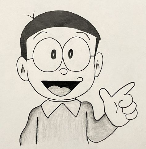 Nobita Pencil Drawing, Nobita Drawing Step By Step, Nobita Sketch Pencil, Doraemon Drawing Easy, Doraemon Sketch, Nobita Drawing, Drawing Doraemon, Doraemon Drawing, Division Chart