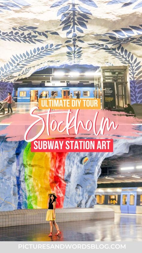 Stockholm Subway Art, Stockholm Itinerary, Stockholm Subway, Things To Do In Stockholm, Subway System, Europe Bucket List, Sweden Travel, Scandinavia Travel, Europe Itineraries