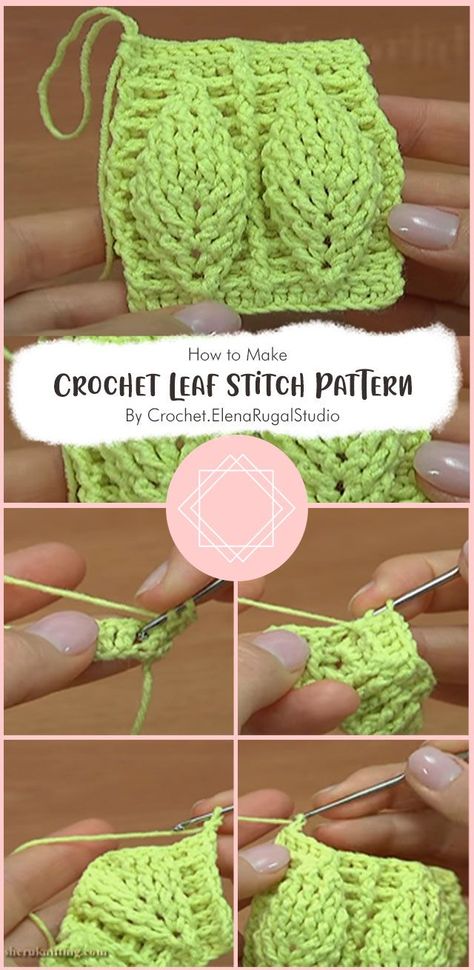 New crochet leaf stitch pattern by ElenaRugalStudio. The video-tutorial is easy, step by step instruction. Leaf Stitch Crochet Pattern, Crochet Leaf Sweater, Leaf Stitch Crochet, Crochet Leaf Stitch, Crochet Leaf Free Pattern, Shawl Crochet Pattern Easy, Leaf Stitch, Crochet Leaf, Crochet Beaded Necklace