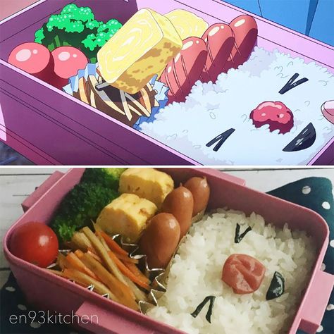 Lunch Box From Your Name Anime Food Recipes, Movie Recipes, Anime Bento, Kid Food, Anime Version, Anime Food, Smoked Food Recipes, Inspired Recipes, Wholesome Food