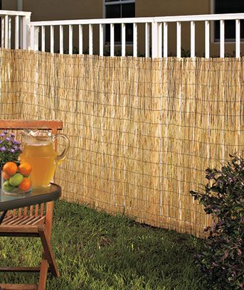 Reed Privacy Fence Reed Fence, Reed Fencing, Trellis Pergola, Diy Garden Landscaping, Backyard Decorating, Easy Fence, Privacy Fence Ideas, Landscape Tips, Fence Options