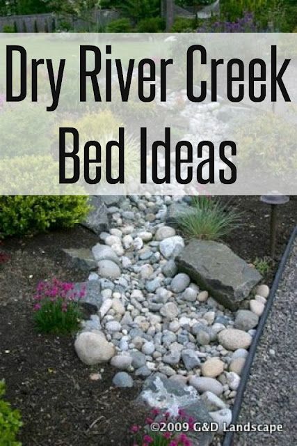 Inspiration Ideas on how to control water runoff and how to create a dry river creek bed. Dry Riverbed Landscaping, Inexpensive Backyard Ideas, Dry Creek Bed, Dry River, River Rock Landscaping, Creek Bed, River Bed, Rock Garden Landscaping, Diy Gardening