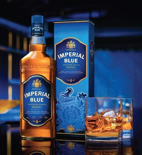 Imperial Blue Whiskey, Indian Whisky, Alcoholic Drinks Pictures, Whisky Collection, Pernod Ricard, Cocktail Drinks Alcoholic, Friendship Quotes Images, Whiskey Brands, Whisky Bar