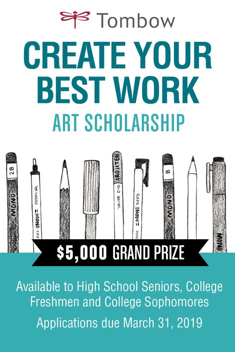 Tombow Art, College Scholarships, College Senior, Freshman College, University Studying, Art Students, Online University, Online College, Scholarships For College