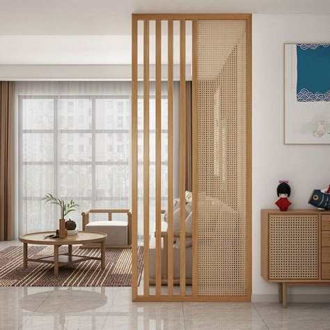 Dowel Room Divider, Slatted Wood Room Divider, Wall Paneling Room Divider, Cane Room Divider, Minimalist Room Divider, Japandi Screen Divider, Scandinavian Partition, Japandi Room Divider, Cane Panel