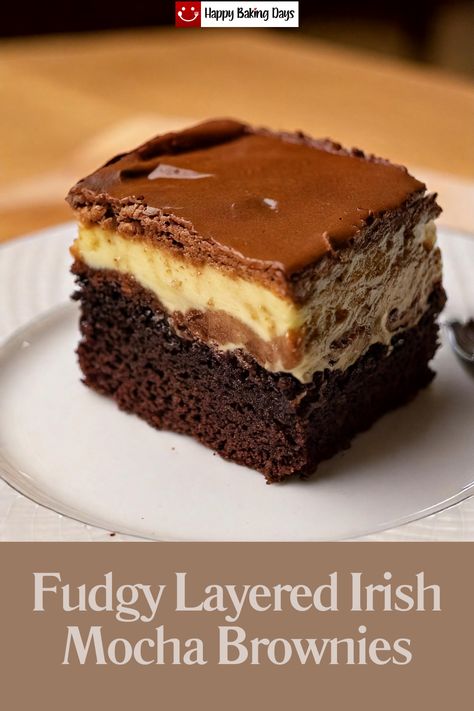 Dive into layers of pure indulgence with these fudgy Irish mocha brownies! A dreamy combo of rich chocolate, smooth coffee, and a dash of Irish flair makes them irresistible. Whether it’s St. Patrick’s Day or a regular Tuesday, these brownies will steal the show. Get ready for gooey bites that’ll have everyone asking for seconds! Chocolate Dessert Shooters, Irish Apple Tart, Coffee Whip, 5 Minute Desserts, Mocha Brownies, Irish Magic, Shamrock Cookies, Rainbow Desserts, Creative Chocolate