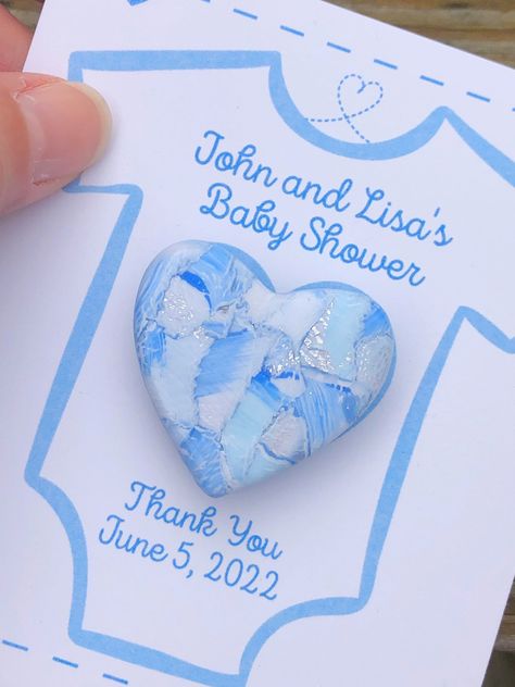 Heart Favors, Baby Boy Shower Favors, Baby Shower Favors Girl, Heart Magnets, Blue Boy, Baby Shower Favor, Valentines School, Classroom Valentine, Guest Gifts