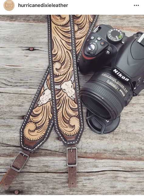 Handmade Leather Work, Custom Leather Work, Custom Leather Belts, Leather Camera Strap, Camera Backpack, Leather Carving, Camera Straps, Leather Hide, Camera Strap