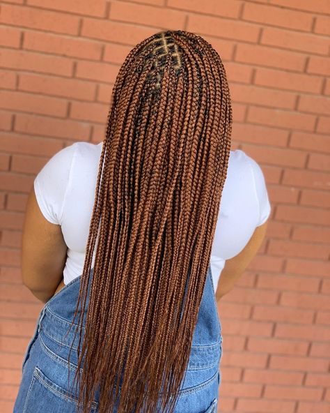 Steffylocklear on Instagram: “Your knotless braids should be this full. Small Knotless braids Duration: 5 1/2 hrs to complete ⬇️⬇️⬇️⬇️⬇️⬇️⬇️⬇️⬇️ LINK IN THE BIO…” Knotless Box Braids Medium Color Brown, Brown Small Knotless Box Braids, Fox Brown Knotless Braids, Brown Small Knotless Braids, Different Shades Of Brown Knotless Braids, 27 Color Knotless Braids, Color 350 Knotless Braids, Brown Box Braids, Rock Your Hair