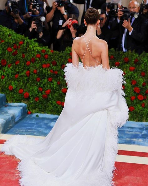 Hailey Bieber Met Gala 2022, Hailey Bieber Met Gala, Saint Laurent Gown, Wedding Guest Updo, Hailey Bieber Style, Hailey Baldwin Style, Backless Gown, Fashion Moments, Hailey Baldwin