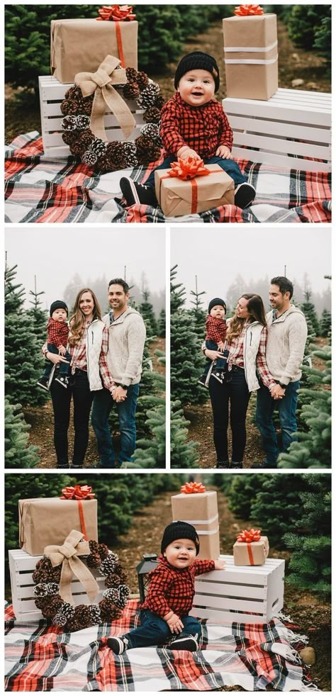 Simple Christmas Tree Farm Photos, Christmas Photo Blanket, Christmas Blanket Photoshoot, Family Christmas Pictures 2022, Family Photo Outfits Winter Outdoor Christmas, Family Of 3 Christmas Photo Ideas, Christmas Pictures Ideas For Family, Christmas Tree Farms Photo Shoot, Christmas Outdoor Pictures Family