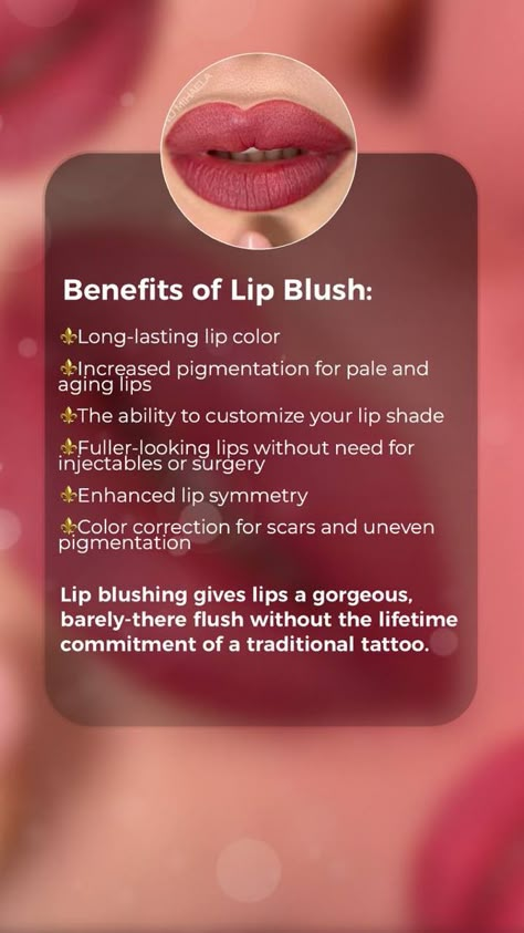 Permanent Makeup Instagram Post, Lip Blush Permanent Makeup, Pmu Quotes For Instagram, Lip Blush Quotes, Lip Blush Aesthetic, Pmu Post Ideas, Makeup Story Instagram, Lip Blush Healing Process, Permanent Makeup Studio Decor