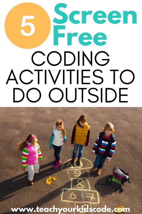 Are you looking for fun activities to break your kid's screen addiction? Here are five fun unplugged coding activities that your kids can easily do outside or in the backyard. Coding Activities For Kids, Unplugged Coding Activities, Coding Activities, Coding Games, Coding Lessons, Basic Computer Programming, Fun Worksheets For Kids, Basic Computer, Fun Worksheets