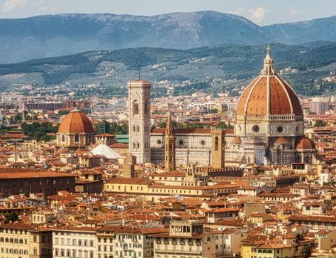 Florence, Italy - The Renaissance - lensi designs Photography Florence Italy Landscape, Florence Italy Painting, Italy Presentation, Florence Landscape, Italy Cityscape, Medici Family, Arno River, Italian Paintings, Italy Landscape