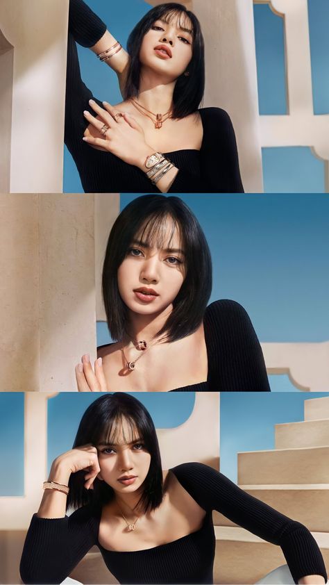 Kpop Short Hair, Haircut Asian, Hairstyle Korean, Korean Bangs Hairstyle, Korean Bangs, Asian Hairstyles, Lisa Hair, Bangs Hairstyle, Korean Haircut