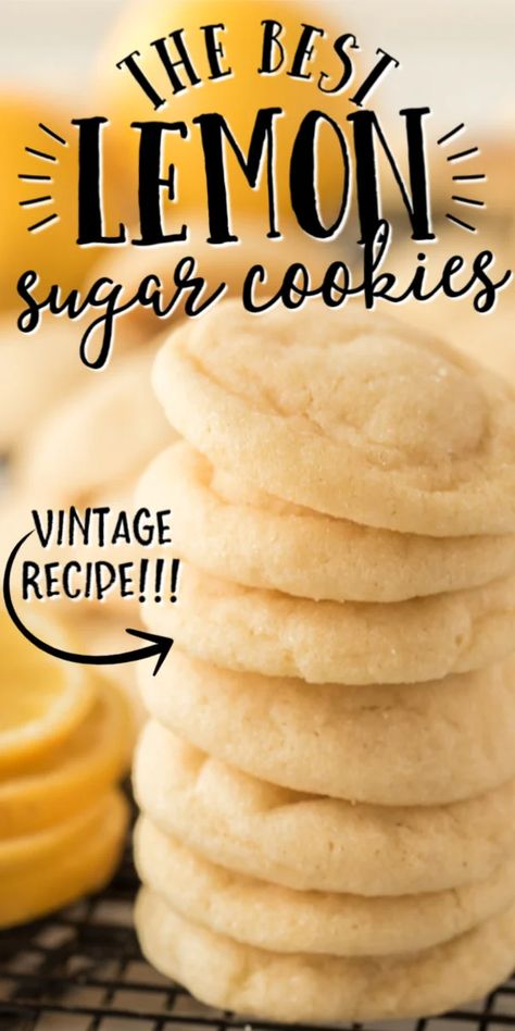 Lemon Curd Dessert, Lemon Sugar Cookies Recipe, Lemon Sugar Cookies, Lemon Dessert Recipes, Lemon Sugar, Crinkle Cookies, Lemon Cookies, Lemon Desserts, Brownie Cookies