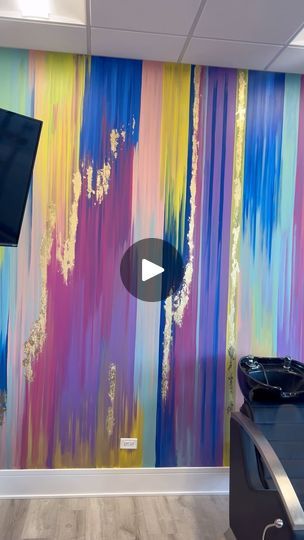 11K views · 1.5K reactions | Hey friends! Look at this amazing wall transformation! 

I love when my clients choose bold & vibrant colors 😍 

This abstract mural is definitely a statement piece and catches the attention of everyone that walks past it!

FUN FACT about me: I’m a mommy of 2! My daughter loves watching me paint! This was one of her favorites walls so she wanted to take a picture in front on it lol. So there’s a feature of Layla & I at the end 💕 

Dare to be different & unique! 

What are you waiting for? 
Book your custom murals with @lux.accents 💕

Want to learn how to DIY a mural like this? 

Comment “LEARN” 🎨 if you’re ready to give it a try! 

#artist #accentwall #featurewall #mural #muralist #muralartist #muralart #wallmural  #wallpainting #abstractart #handpainted #a Abstract Wall Mural Diy, Wall Transformation, Abstract Mural, Fact About Me, Wall Murals Diy, Custom Murals, Dare To Be Different, Mural Art, Fun Fact