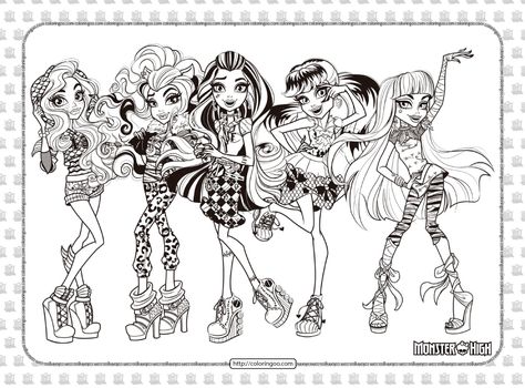 New Printable Monster High Coloring Pages. You can download or print New Printable Monster High Coloring Pages for free at ColorinGoo.Com. Monster High Printables, Monster High Coloring Pages, Monster High Coloring, High Coloring Pages, Background For Powerpoint Presentation, Free Coloring Sheets, Colouring Printables, Easy Coloring Pages, Flower Coloring Pages