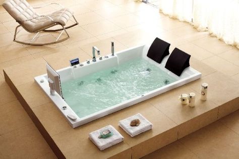 @monikanowak95 Bath Tub For Two, Tub For Two, Bathtub Makeover, Large Bathtubs, Dream Bathtub, Large Bathtub, Jacuzzi Bath, Jacuzzi Bathtub, Jetted Bath Tubs