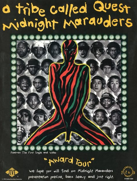 Midnight Marauders, A Tribe Called Quest, Hip Hop Poster, Tribe Called Quest, Air Max Day, Music Poster Design, Hip Hop Albums, Hip Hop Art, Photo Wall Collage