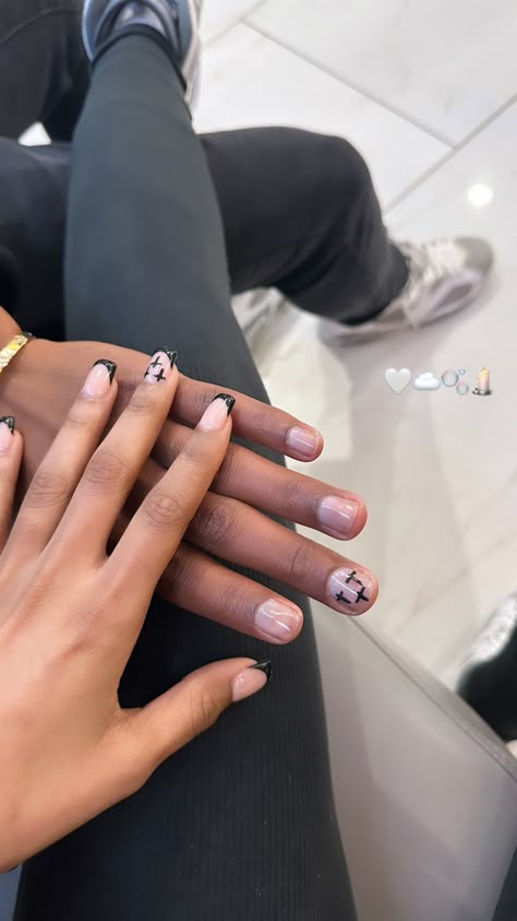 Nail Ideas For Couples, Matching Nails, Orange Acrylic Nails, Mens Nails, Hard Nails, Nails Cute, Fancy Nails Designs, Black Couple, Girly Acrylic Nails