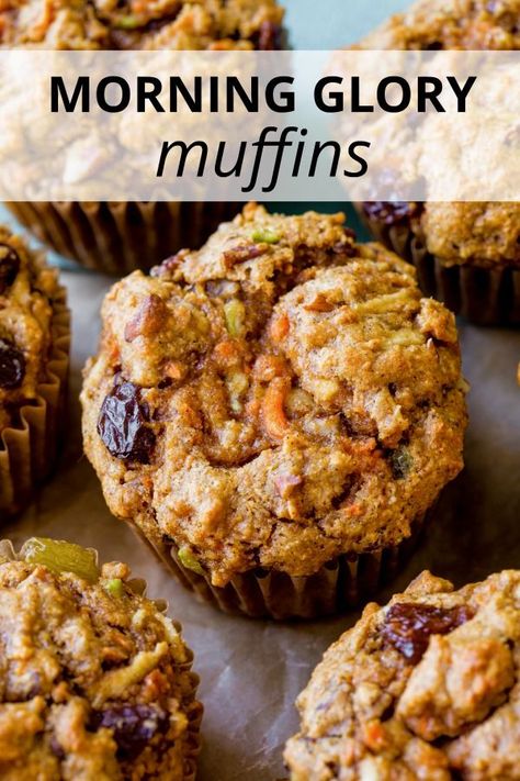 Healthy Harvest Recipes, Breakfast Muffin Ideas Healthy, Harvest Muffins Healthy, Whole Meal Flour Recipes, Healthy Muffins Whole Wheat Flour, Best Morning Glory Muffins Recipes, Carrot Morning Glory Muffins, Healthy Morning Glory Muffin Recipes, Everything Muffins Recipe