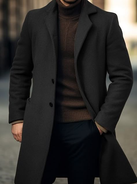 Trench Coat Men Black, Trench Coat Winter, Long Coat Outfit, Men's Trench Coat, Formal Mens Fashion, Outfit Uomo, Classy Outfits Men, Trench Coat Style, Long Winter Coats