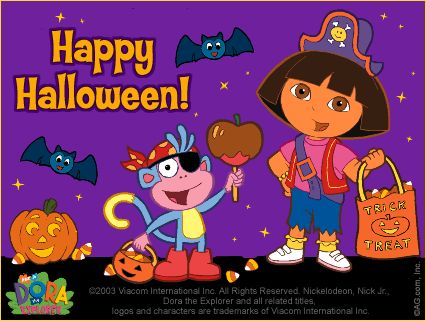 Dora Horror Movie, Dora Is Possessed, If Dora Was In A Horror, Halloween Dora The Explorer, Dora The Explorer Background, Dora The Explorer, Nickelodeon, Happy Halloween, Ecards