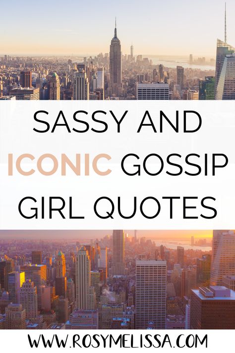 Have you loved watching Gossip Girl? These are the most sassy and iconic Gossip Girl quotes in New York City with NYC quotes to use on your social media and in your Instagram captions! #travelquotes #gossipgirlquotes #newyorkcity Gossip Captions Instagram, Gossip Captions, Iconic Funny Quotes, Captions For Nyc Pictures, Captions For New York City Pictures, Gossip Girl Iconic Quotes, Gossip Girl Captions Instagram, View Quotes Instagram, Gossip Girl Captions