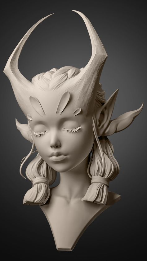 ArtStation - Glimmer, Michael Mao💦 Free Assets, Learn Design, Zbrush Character, Anatomy Sculpture, Sculpture Head, Drawing Cartoon Faces, Portrait Sculpture, Character Modeling, Environment Concept Art