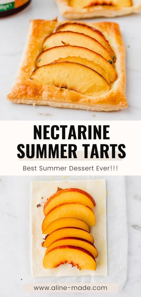 Fall Chocolate Cake, Peach Tarts, Peach Puff Pastry, Puff Pastry Tarts, Nectarine Recipes, Summer Fruit Desserts, Cake For Two, Chocolate Peanut Butter Desserts, Dessert Homemade