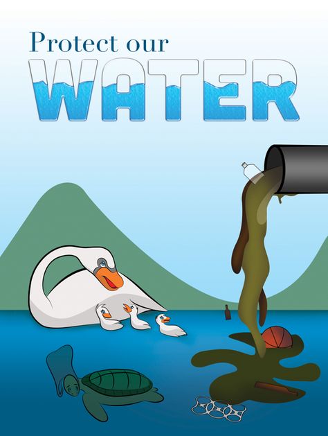 Protect Our Water Poster by Johanan Colon, via Behance Water Pollution Poster, Conservation Poster, Air Pollution Poster, Pollution Poster, Save Water Save Life, Save Water Poster, Protect Water, Contaminated Water, Water Images