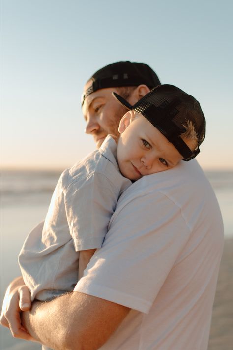 This Family and I had the best time running around carlsbad state beach at sunset. This photo is the perfect inspo for father's day mini sessions. Get inspired by father son photos, family beach photos, beach photos, fathers day gift, father and son poses, father and daughter photos, aesthetic photos, beach photography, California photographer, portrait inspiration, aesthetic, summer vibes, dream summer. Book Valerie as your photographer @https://valeriepenaphotography.mypixieset.com/contact/ Father And Son Family Photos, Father And Son Photo Poses, Father’s Day Mini Shoot, Father Son Fishing Photoshoot, Father And Son Picture Ideas, Father And Me Photography, Dad And 2 Kids Photoshoot, Fathers Day Baby Photoshoot, Father’s Day Mini Photoshoot