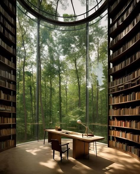 Home Library Design, Fantasy House, Home Libraries, Library Design, Forest House, Luxury Homes Dream Houses, Dream House Interior, Dream House Exterior, Pretty House