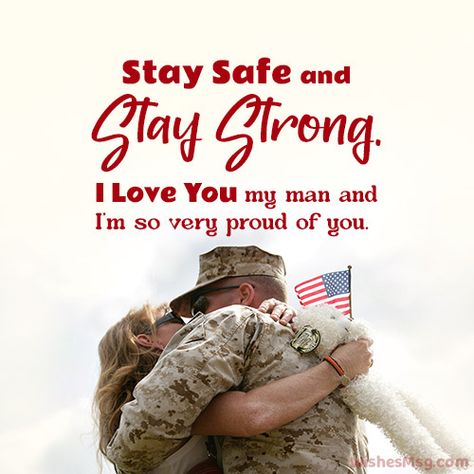 60+ Best Wishes For Army Soldiers - Deployment Wishes | WishesMsg Military Love Quotes, Army Mom Quotes, Deployment Quotes, Message To My Son, Army Letters, Deployed Husband, Army Husband, Message For Brother, Safe Quotes