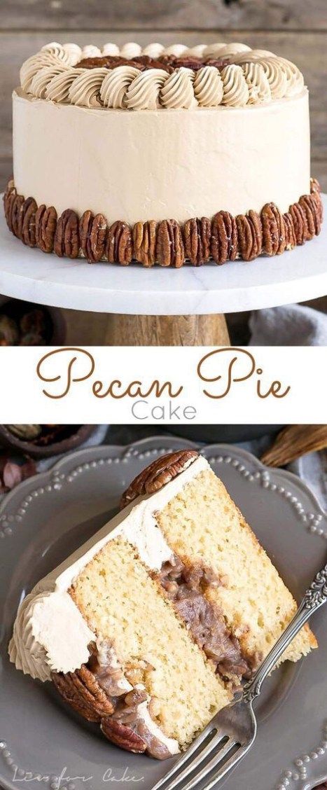 Brown Sugar Cake, Pecan Pie Cake, Brown Sugar Cakes, Pecan Pie Filling, Cake Layers, Pecan Cake, Fall Cakes, Decadent Cakes, Sugar Cake