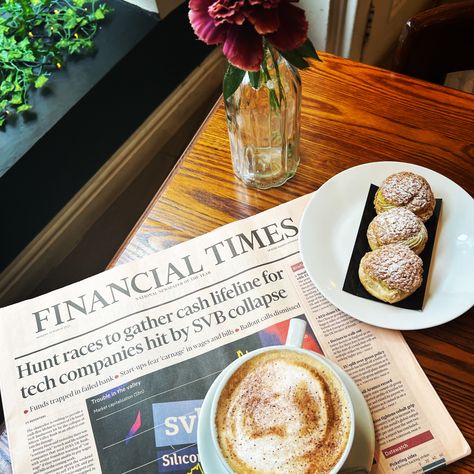 Newspaper morning with a coffee Newspaper Instagram Story, Reading Newspaper Photography, Reading A Newspaper Photography, Newspaper And Coffee Aesthetic, Coffee Newspaper, Financial Times Newspaper, Morning Newspaper, Daily News Newspaper, Times Newspaper