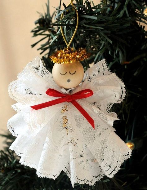 Angeles for handicraft - Ideas for Christmas and Advent Calendar Christmas Angels Diy, Angel Ornaments Diy, Diy Christmas Angel Ornaments, Diy Angel Ornaments, Christmas Angel Crafts, Diy Angels, Christmas Angel Ornaments, Christmas Craft Kit, Angel Crafts