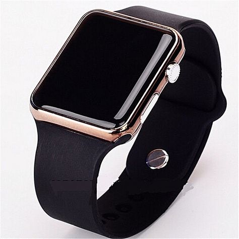 Generic Wrist Watch Digital Watch Unisex Electronic Leather Band Square Simple Students Clock | Jumia.com.ng Digital Wrist Watch, Led Watch, Men Sport, Digital Clocks, Silicon Bands, Men's Watches, Sport Watches, Digital Watch, Cool Watches