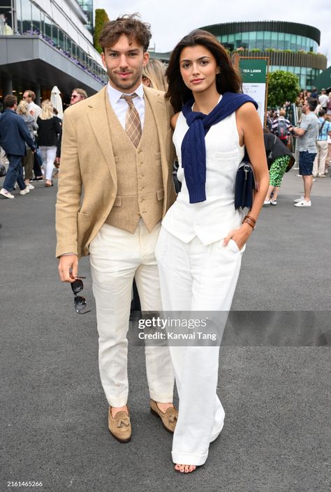 Wimbledon Outfits, Wimbledon Outfit, Paddock Fashion, Old Money Look, Stylish Couples, Old Money Fashion, F1 Wags, With My Boyfriend, Pierre Gasly