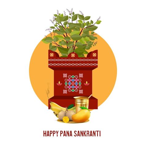 Odisha new year pana sankranti with fest... | Premium Vector #Freepik #vector #tree-design #banana-tree #banana-plant #tree-illustration Pana Sankranti, Tulsi Pot, Banner Sample, Devi Maa, Banana Plant, Banner Png, Photoshop Design Ideas, Best Photo Background, Traditional Culture