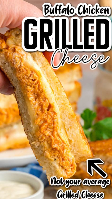 Craving something spicy and cheesy? Try this Buffalo Chicken Grilled Cheese! Packed with juicy buffalo chicken, gooey melted cheese, and a hint of spicy buffalo sauce, this sandwich is the ultimate comfort food. Perfect for lunch, dinner, or game day snacks. Buffalo Chicken Grilled Cheese, Easy Buffalo Chicken, Grilled Cheese Recipes, Cast Iron Recipes, Best Instant Pot Recipe, Cheese Appetizers, Ultimate Comfort Food, Pinterest Recipes, Buffalo Chicken