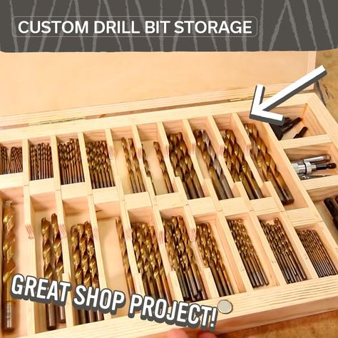 Drill Bit Storage Ideas, Screw Drivers Storage, Drill Storage Ideas, Screws Organization Ideas, Screw Storage Ideas, Sander Storage, Fastener Storage, Drill Bit Organizer, Drill Bit Storage